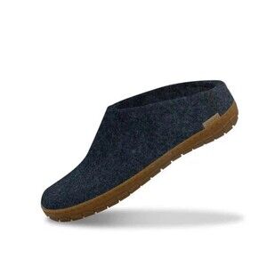Glerups Womens Denim Slipper Honey Rubber Sole (EU 37)